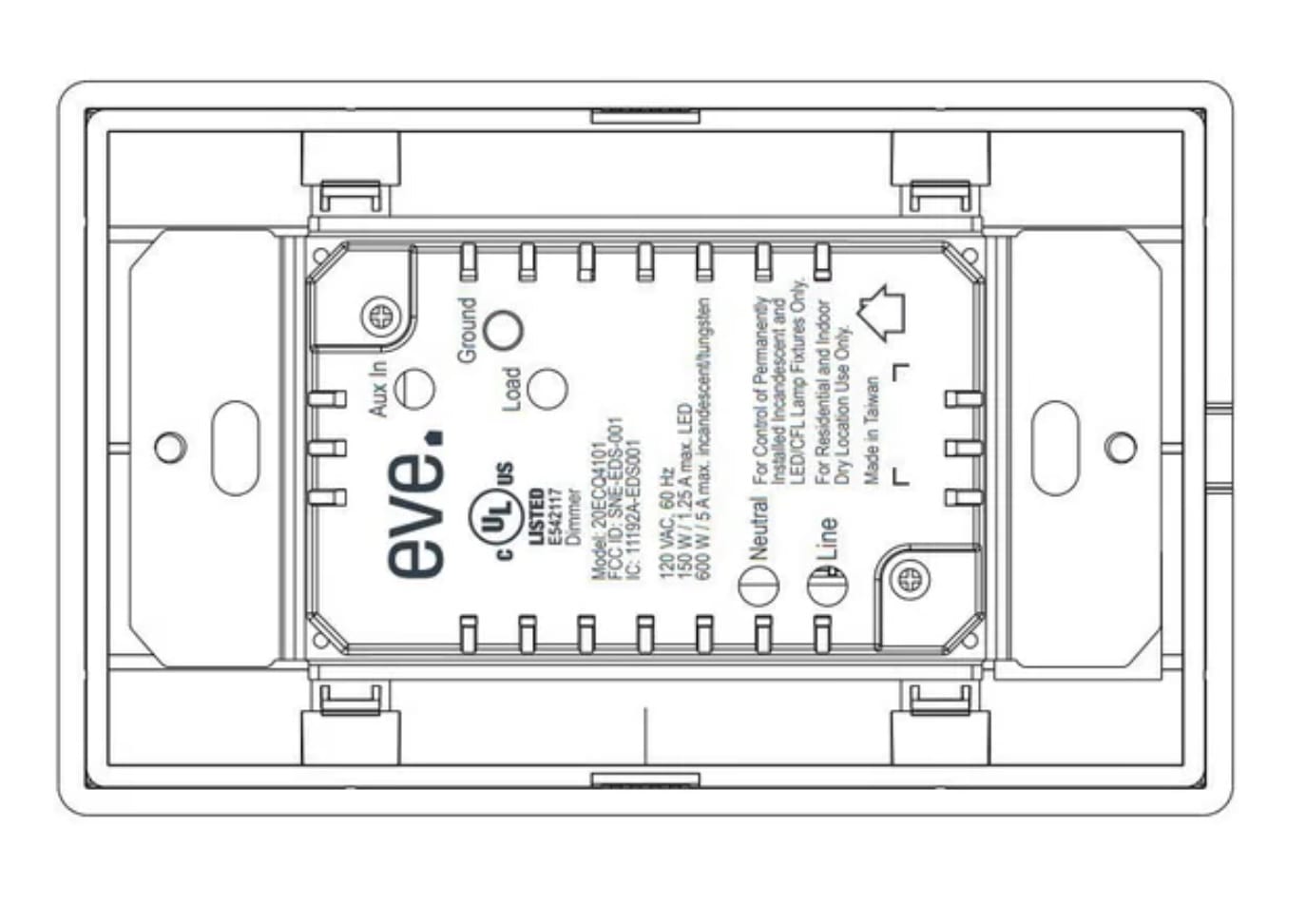 Eve Dimmer Switch in Arbeit