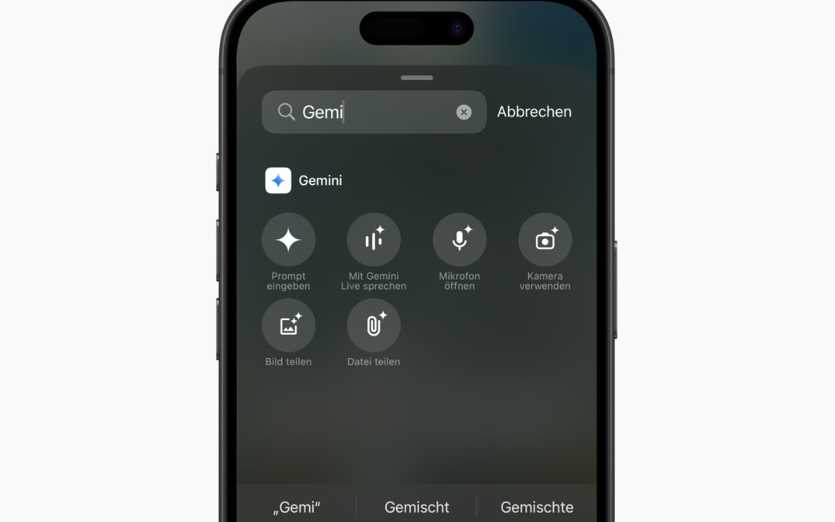 KI-Assistent von Google erhält neue iPhone-Widgets