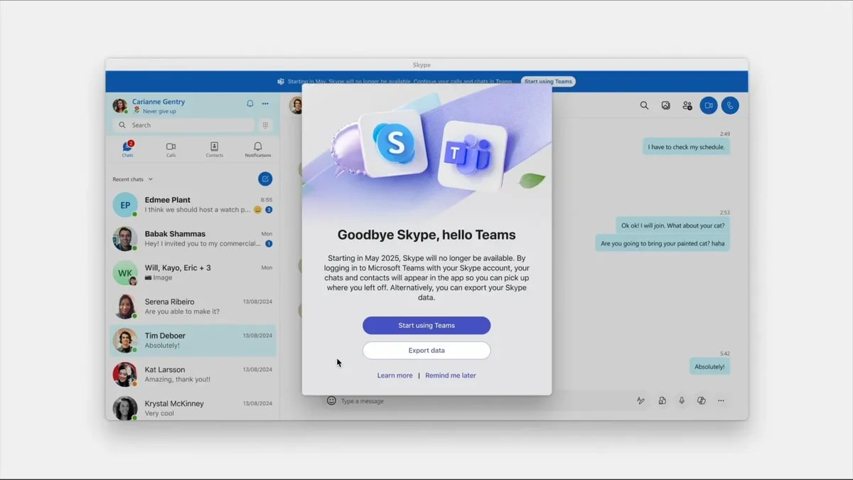 Microsoft schaltet Skype schon am 5. Mai ab